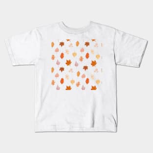 Autumn Leaves Pattern, Fall vibes Kids T-Shirt